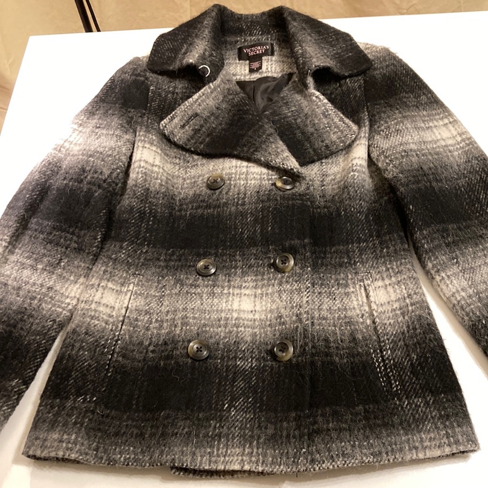 Plaid Pea Coat, Women’s size 6